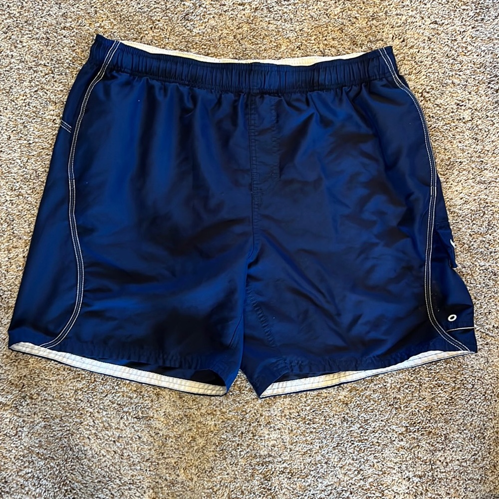 Nike Mens Swim Trunks Navy Blue Large